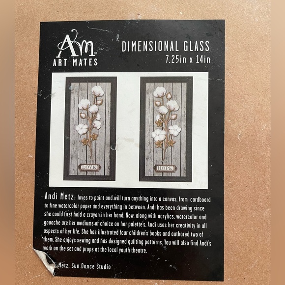 Art Mates, Set of 2 wall decor “ Love” and “Hope”. 7.25” x 14”. Black frame - Picture 5 of 8